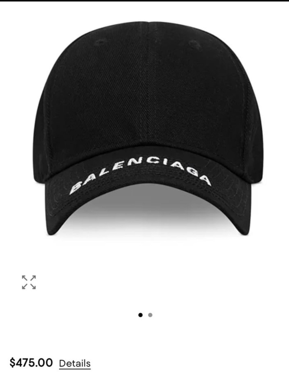 Balenciaga Black Curved-Brim Logo Cap